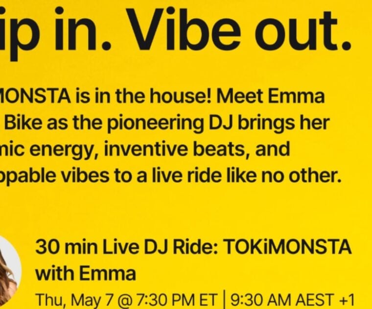 Peloton TOKiMONSTa artist series / live DJ ride with Emma Lovewell