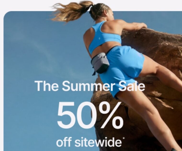 Peloton Apparel Summer Sale email.