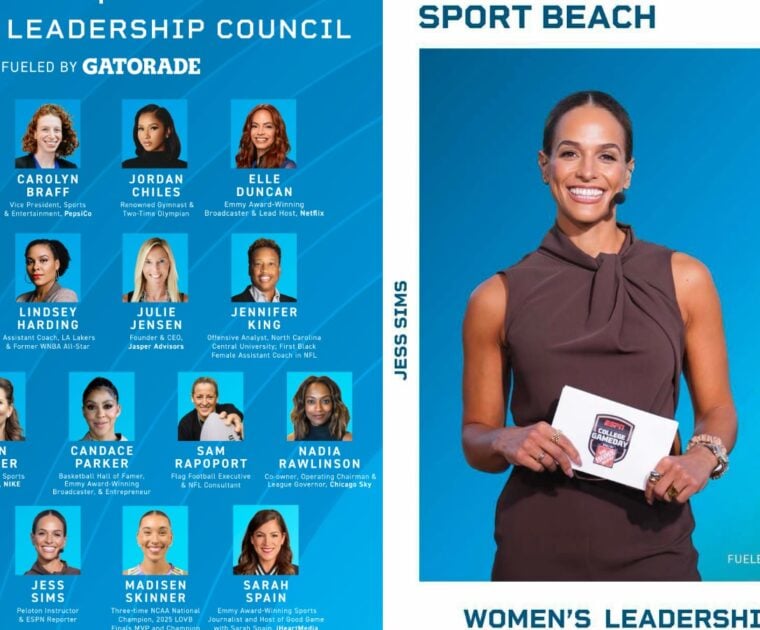 Jess Sims on the SPORT BEACH Women's Leadership Council.