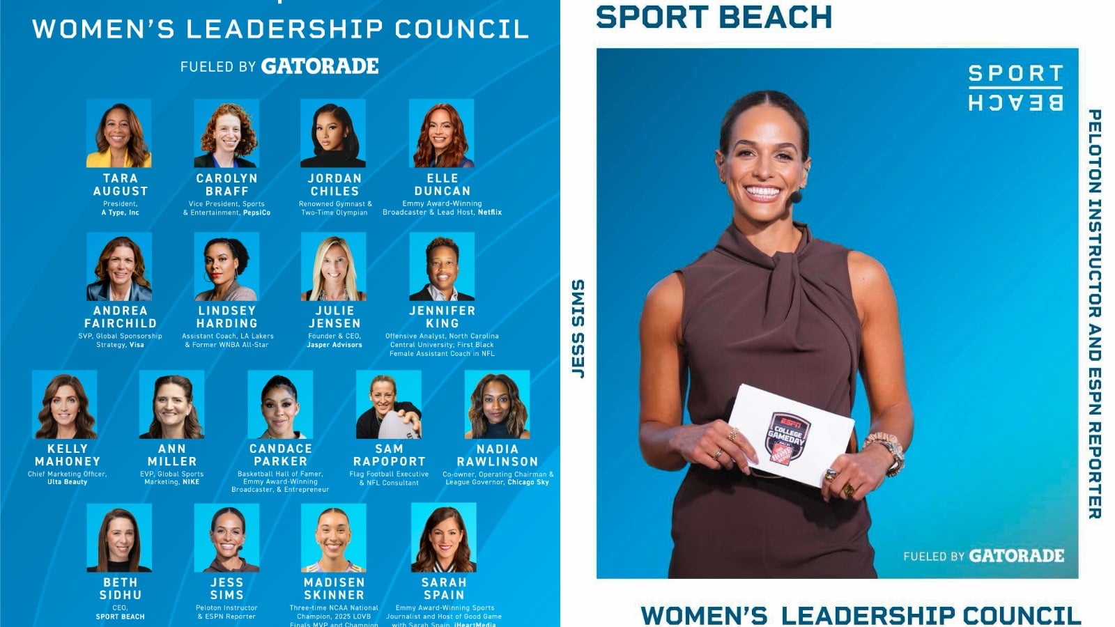 Jess Sims on the SPORT BEACH Women's Leadership Council.