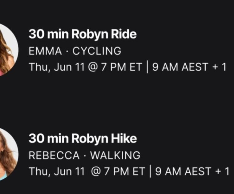 List of Peloton Robyn classes