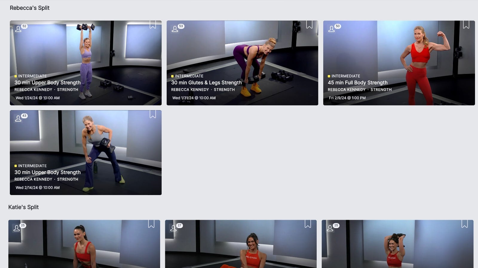 Peloton's Split Replays collection