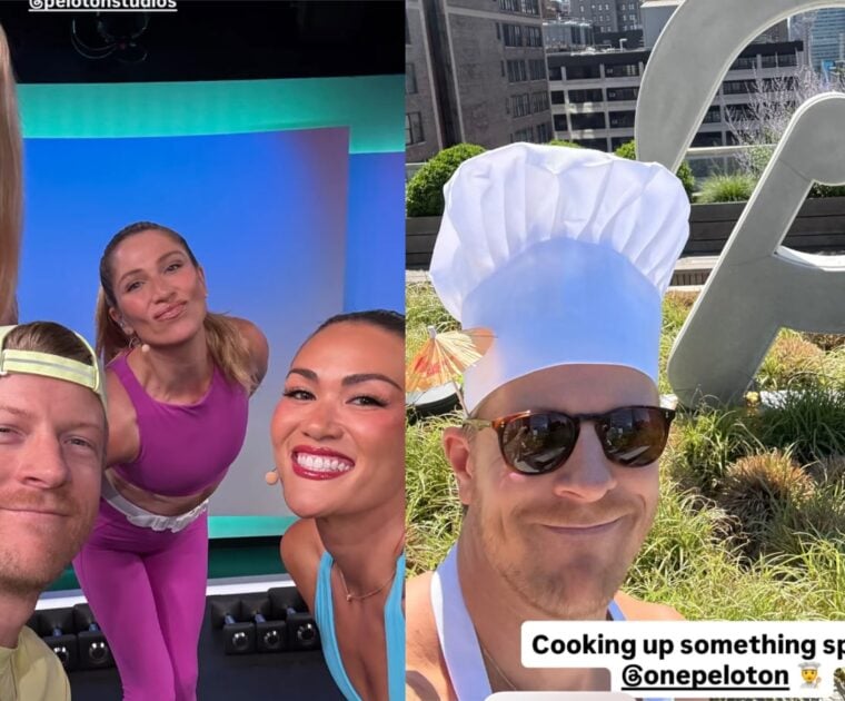 Peloton appears to be recording another 'Summer Blast' group strength class for the 4th of July.