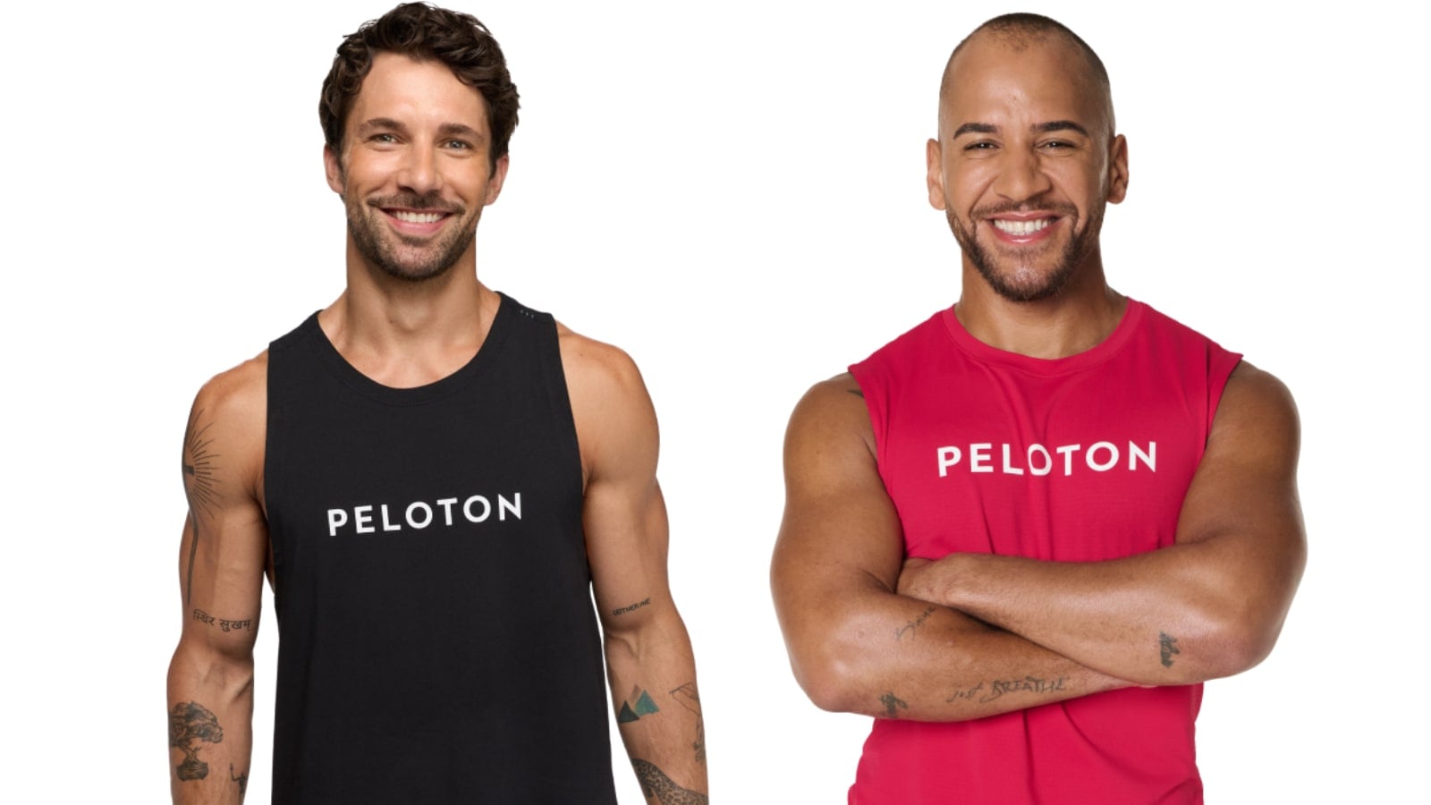 Peloton instructors Zacharias Niedzwiecki and Jeffrey McEachern.