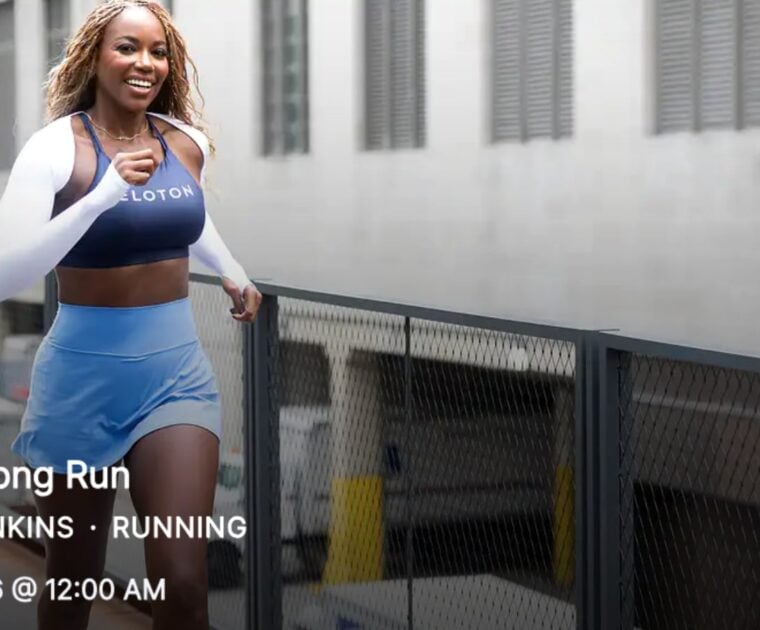 2 hour running class on Peloton from Marcel Dinkins.