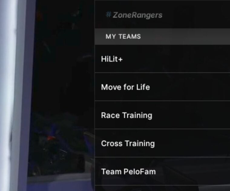Close up on a list of teams on the leaderboard
