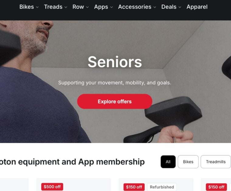 Peloton Senior Discount