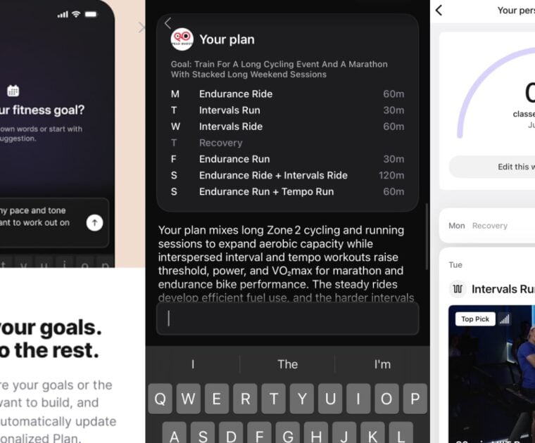 AI chatbot for building a Personalized Plan with Peloton IQ