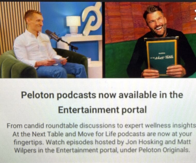 New podcasts in the Peloton Originals section of Peloton Entertainment.