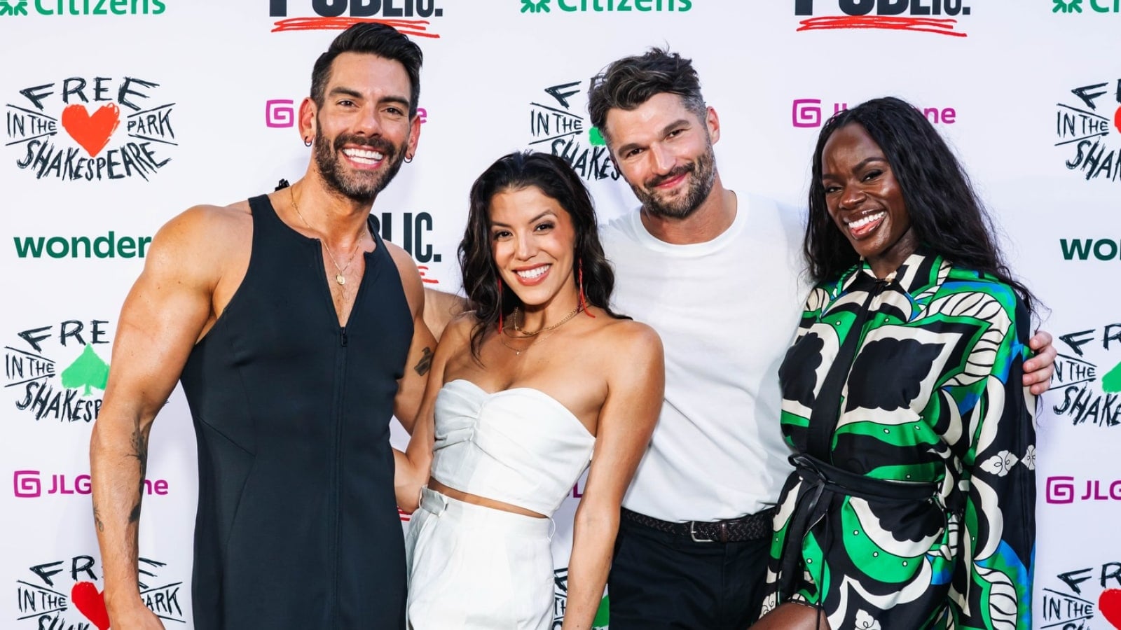 Matty, Hannah C., Jon, and Tunde at Shakespeare in the Park in June 2026