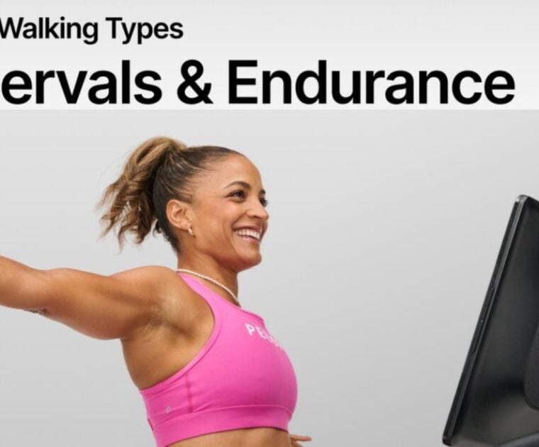 Peloton interval walk & endurance walk. Image credit Peloton social media
