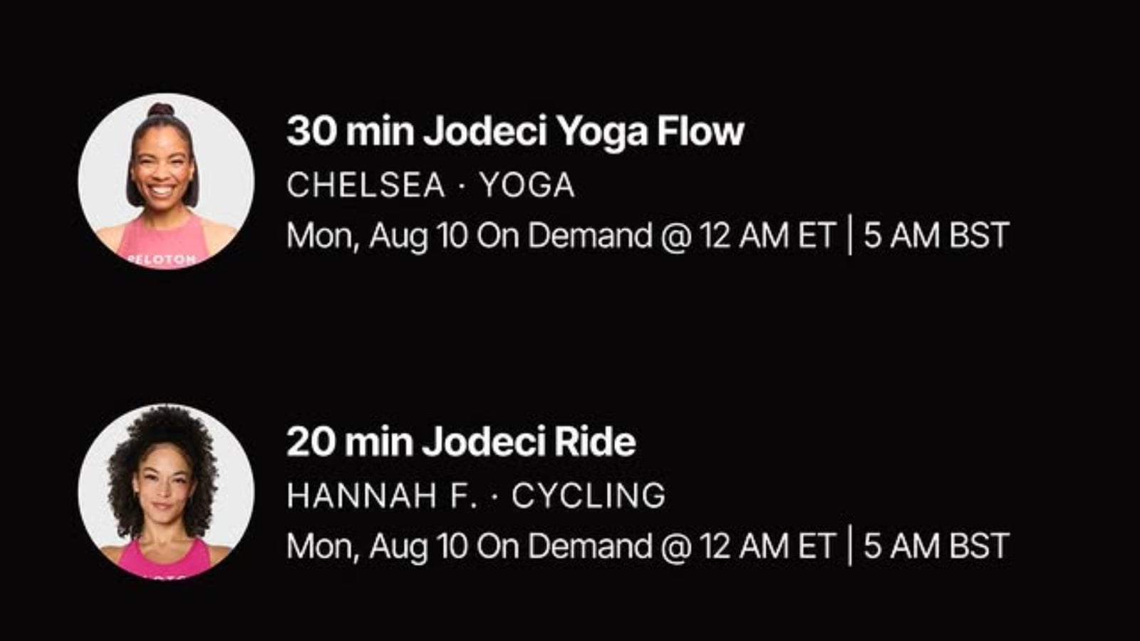 Peloton Jodeci artist series classes