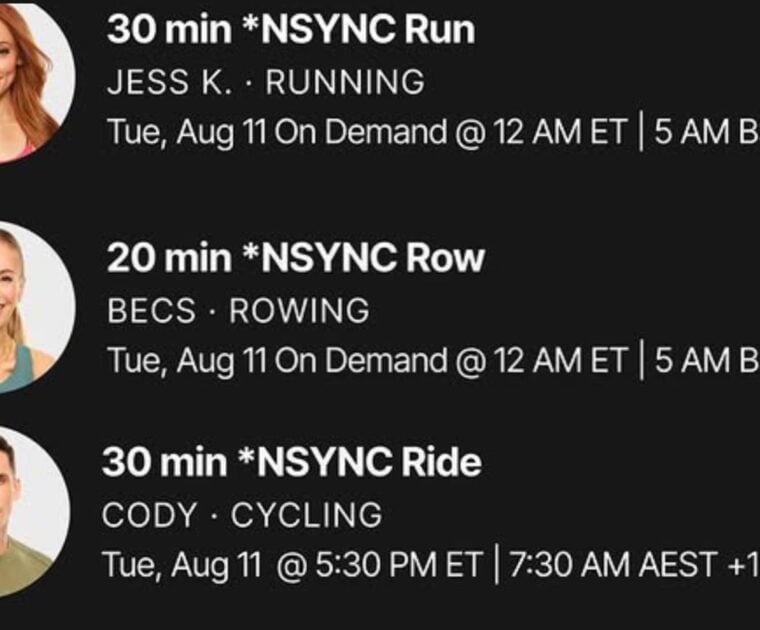 Peloton NSYnc artist series classes