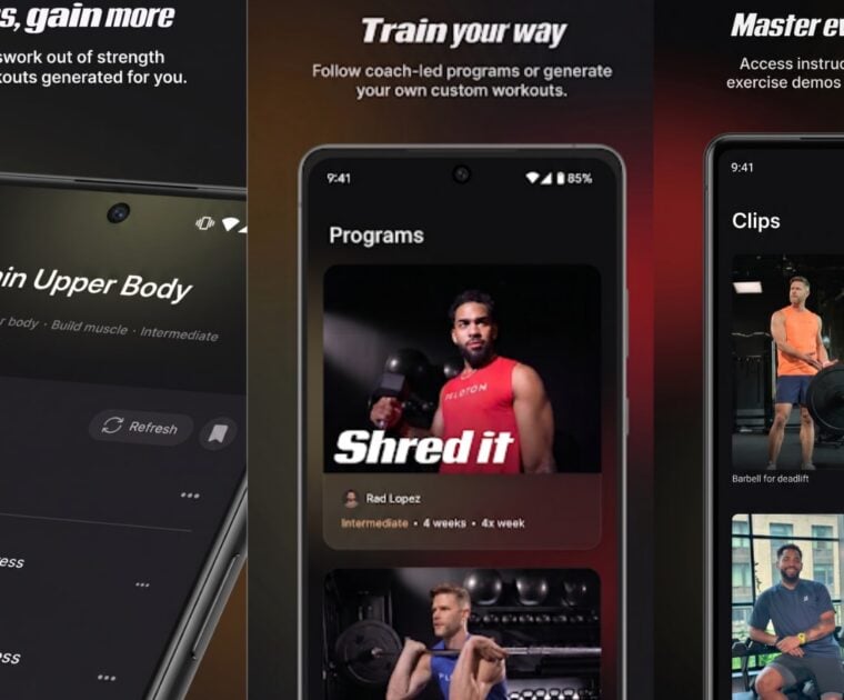 The Peloton Strength+ app for Android