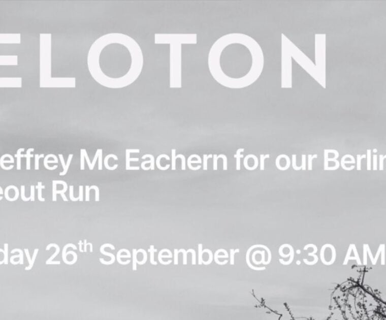 Peloton's Berlin Marathon shakeout run for 2026 with Jeffrey mcEachern