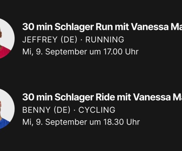 List of Peloton Vanessa Mai classes