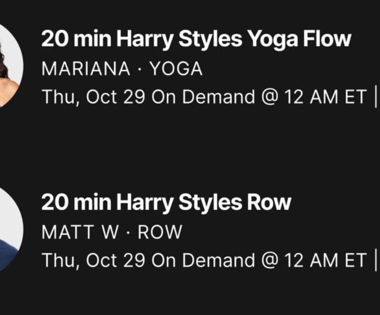 Peloton Harry Styles artist series