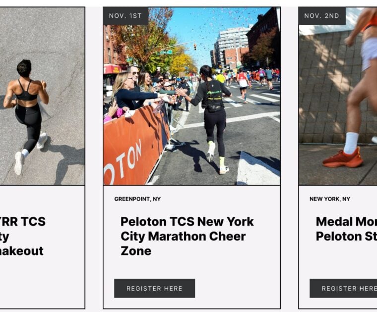 Peloton 2026 NYC Marathon events