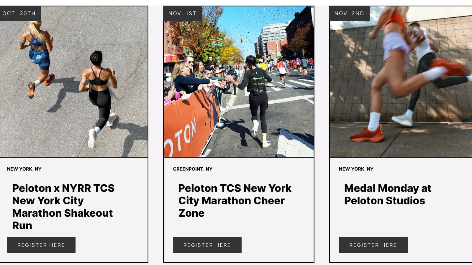 Peloton 2026 NYC Marathon events