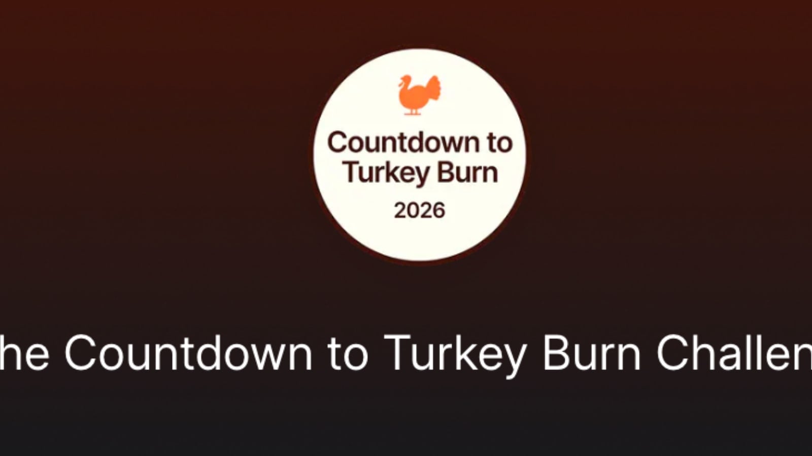 Peloton Countdown To Turkey Burn Challenge 2026